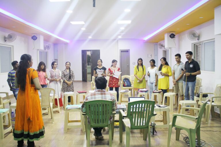 Priyadarshini taking Popular Music singing masterclass for special adults batch